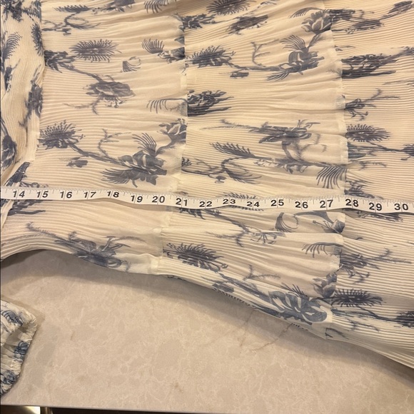 Zimmermann grey/navy and cream pleated Kiera dress - Picture 6 of 16